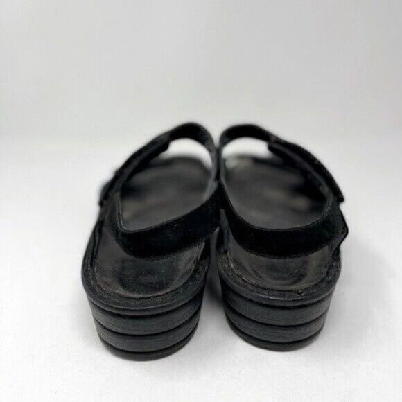 Mephisto Mobils black suede leather sandals womans US12 EU42 BoxG - Picture 3 of 5